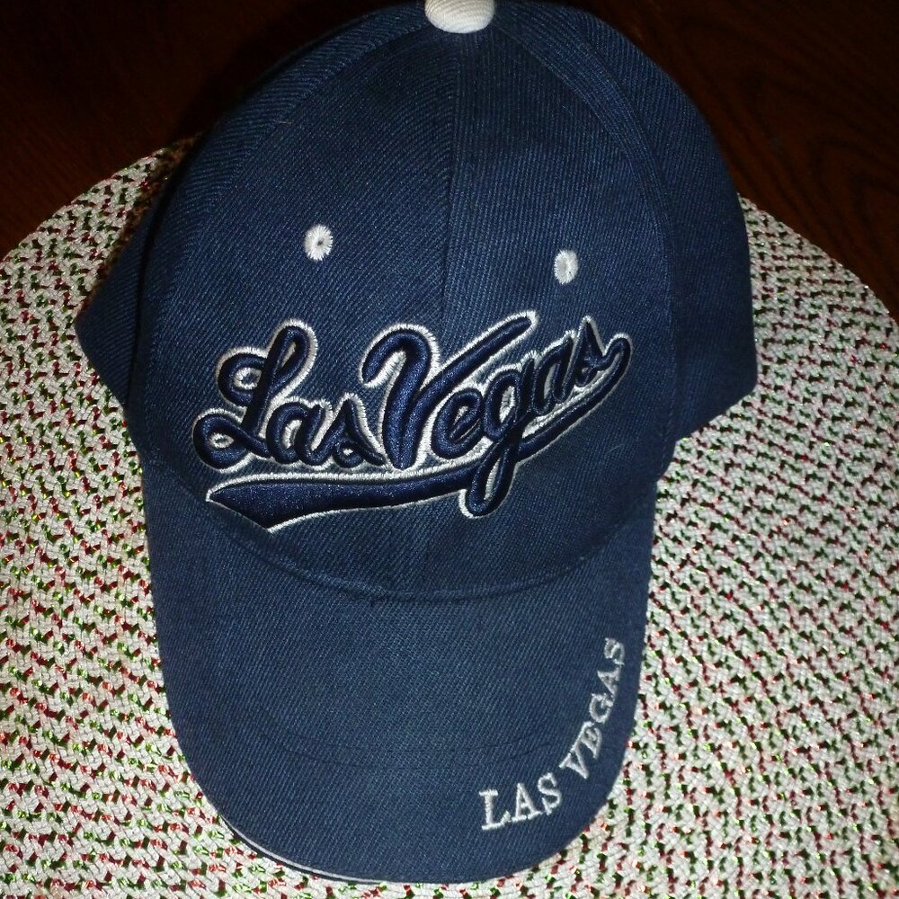 Las Vegas embroidery hat navy blue adjustable Cap